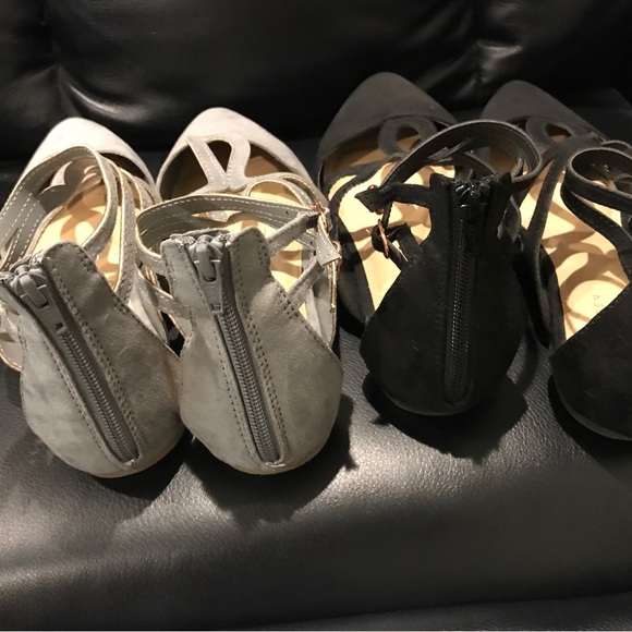 LC Lauren Conrad Flats Set of 2 – Black & Gray with Filigree Design - Picture 7 of 8